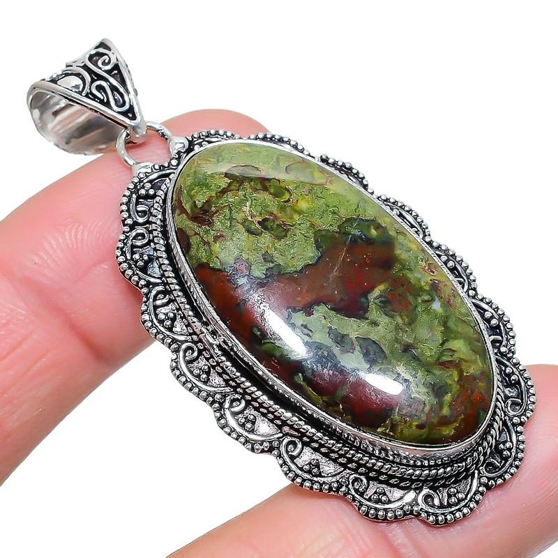 Dragon Jasper Gemstone Handmade 925 Sterling Silver Jewelry Pendant 2.17 AH-891 2.2 зелёный
Dragon Jasper Gemstone Handmade 925 Sterling Silver Jewelry Pendant 2.17 AH-891 2.2 зелёный