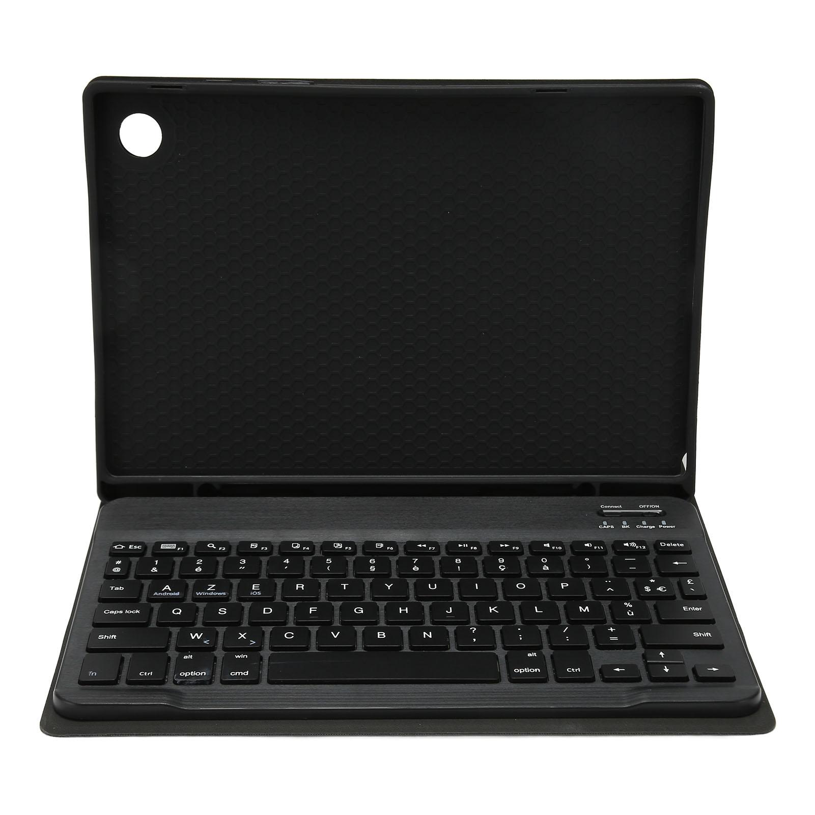 Беспроводная клавиатура BT, защитный чехол для планшета из искусственной кожи с держателем для ручек и встроенным аккумулятором
Беспроводная клавиатура BT, защитный чехол для планшета из искусственной кожи с держателем для ручек и встроенным аккумулятором