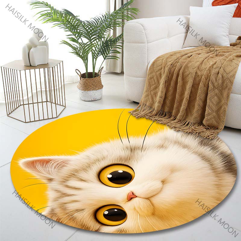 Multiple sizes Cute big-eyed cat yellow background Print Round Carpet Living Room Bedroom Table Chair Sofa Decorative Carpet Diameter -60cm
Multiple sizes Cute big-eyed cat yellow background Print Round Carpet Living Room Bedroom Table Chair Sofa Decorative Carpet Diameter -60cm