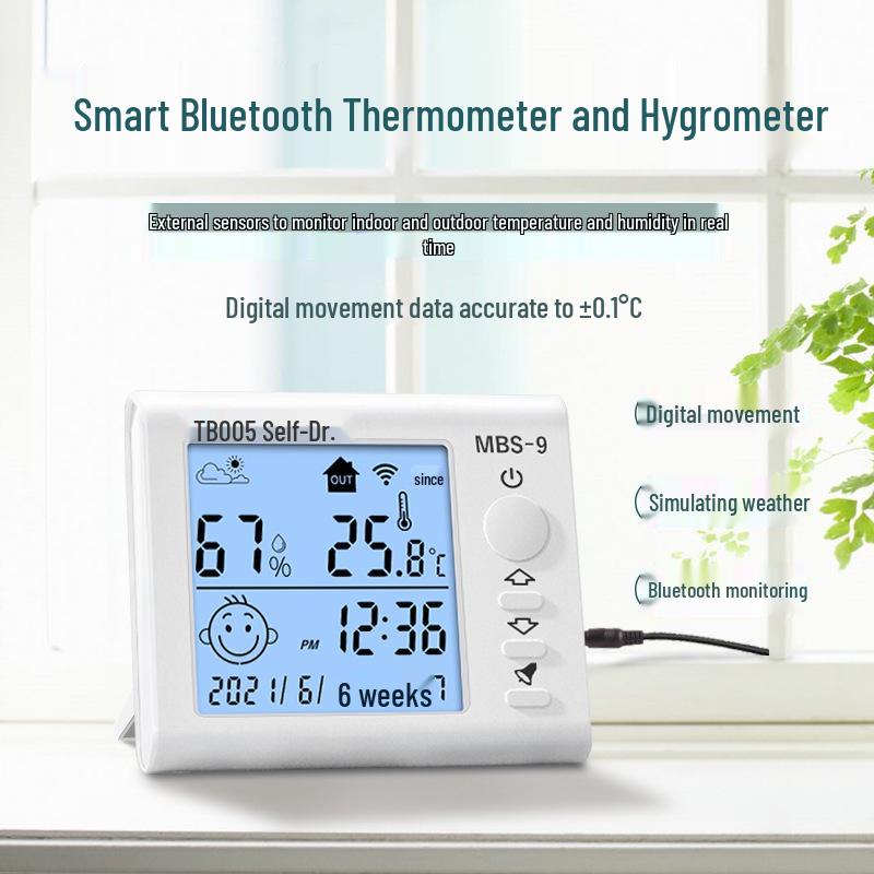 Bluetooth Термометр и Гигрометр для Дома, Детской Комнаты или Разведения Питомцев - Внутренний/Наружный, Настенный, Измерение Сухости/Влажности
Bluetooth Термометр и Гигрометр для Дома, Детской Комнаты или Разведения Питомцев - Внутренний/Наружный, Настенный, Измерение Сухости/Влажности