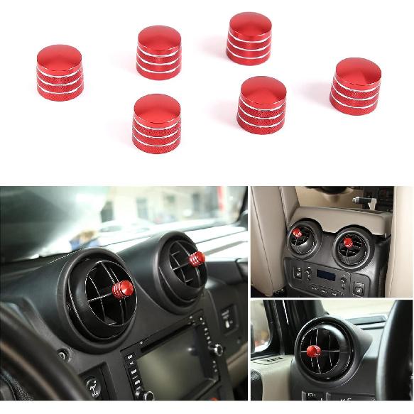 PIUGILH Air Vent Lever Cover Wind Outlet Knob Decoration Trims 6PCS for Hummer H2 2003-2007,Air Vent Conditioner Adjustment Button Trims Cover
PIUGILH Air Vent Lever Cover Wind Outlet Knob Decoration Trims 6PCS for Hummer H2 2003-2007,Air Vent Conditioner Adjustment Button Trims Cover