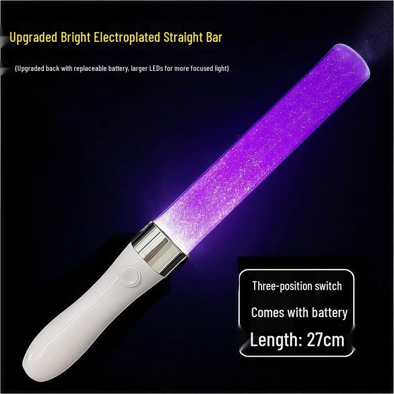 LED Electroplated Fluorescent Concert Stick - High Brightness Flashing Light-Up Prop for Events
LED Electroplated Fluorescent Concert Stick - High Brightness Flashing Light-Up Prop for Events