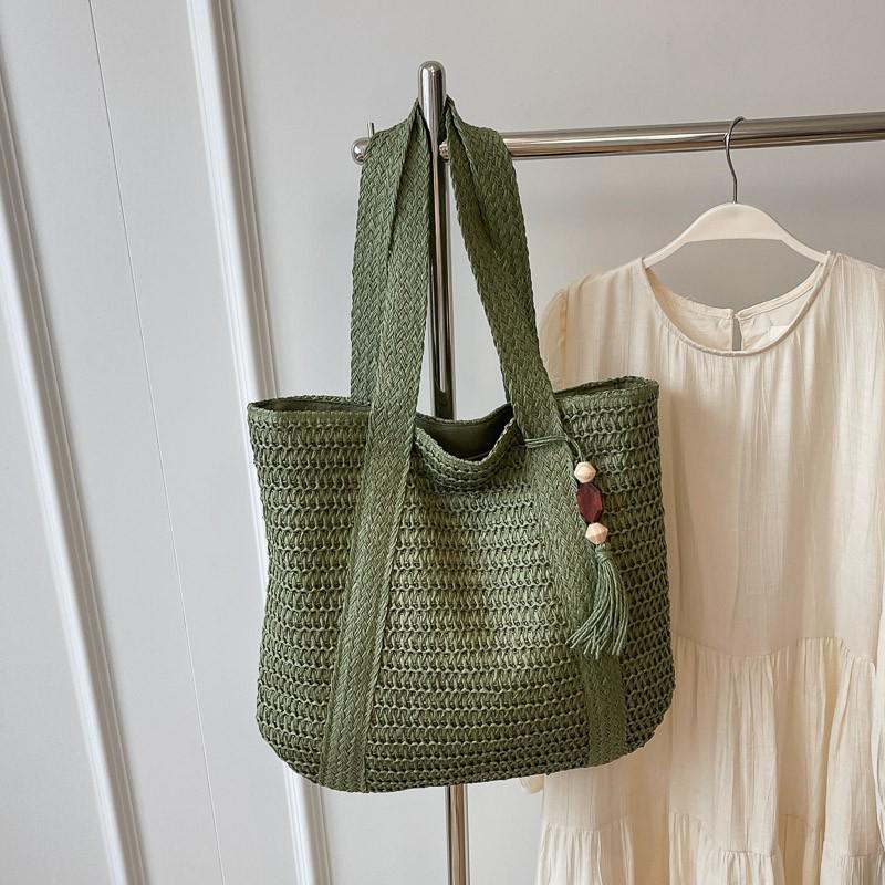 Versatile Solid Color Straw Beach Bag – Large Capacity Vacation Handbag
Versatile Solid Color Straw Beach Bag – Large Capacity Vacation Handbag