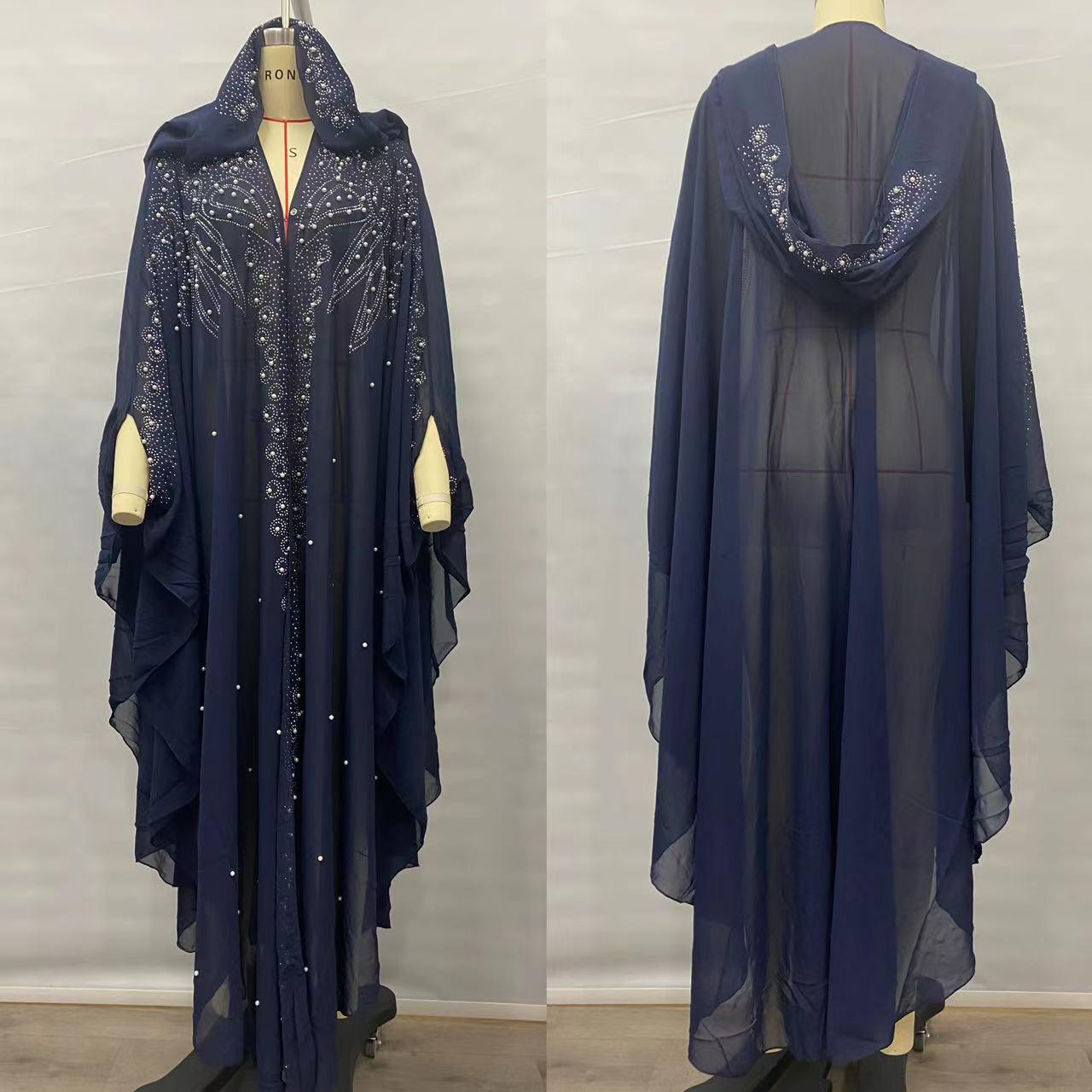 Popular Diamond Beaded Hooded Cape Dress with Bat Sleeves - Middle Eastern & African Style Shawl One Size
Popular Diamond Beaded Hooded Cape Dress with Bat Sleeves - Middle Eastern & African Style Shawl One Size