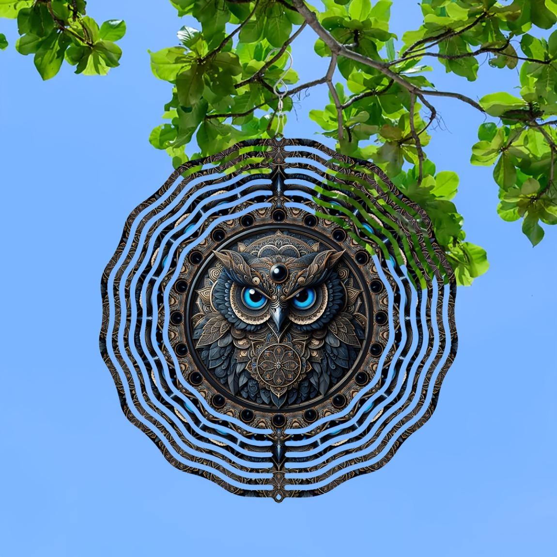 Fierce Owl Wind Spinner 10 Inch 3D Hanging Kinetic Metal Art for Outdoor Garden Yard Decor with 360 Rotating Hook Housewarming Gift 01A
Fierce Owl Wind Spinner 10 Inch 3D Hanging Kinetic Metal Art for Outdoor Garden Yard Decor with 360 Rotating Hook Housewarming Gift 01A