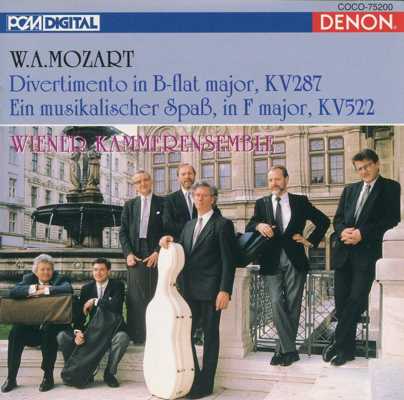 CD VIENNA CHAMBER ENSEMBLE, MOZART - Mozart: Divertime COCO75200PROMO Japan ObiClassical Used
CD VIENNA CHAMBER ENSEMBLE, MOZART - Mozart: Divertime COCO75200PROMO Japan ObiClassical Used