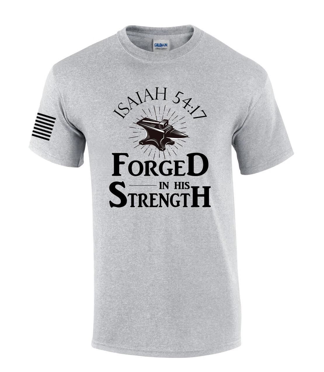 Forged in His Strength Isaiah 54:17 Jesus Mens Christian Short Sleeve T-Shirt 4XL
Forged in His Strength Isaiah 54:17 Jesus Mens Christian Short Sleeve T-Shirt 4XL