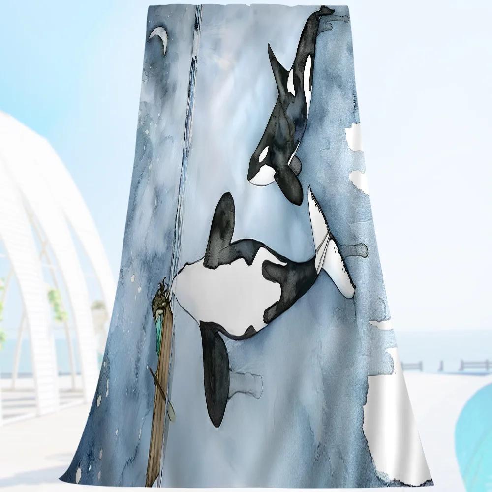 Blue Watercolor Marine Animals Beach Towel Cartoon Cute Large Bath Pool Beach Towel Microfiber Absorbent For Swimming Travel W30*H60(CM)
Blue Watercolor Marine Animals Beach Towel Cartoon Cute Large Bath Pool Beach Towel Microfiber Absorbent For Swimming Travel W30*H60(CM)