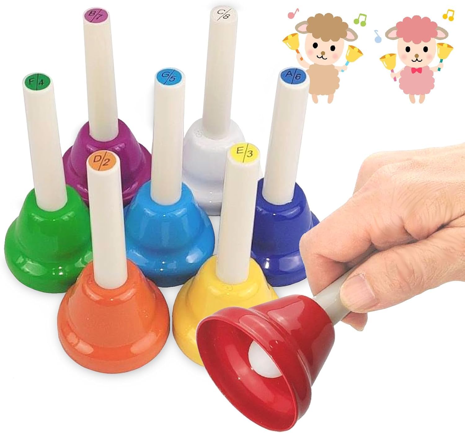 VICHE CATT Music Bells Handbell Set (8 notes) Percussion Instrument for Music Lessons, Ages 6 and Up (Small Size)
VICHE CATT Music Bells Handbell Set (8 notes) Percussion Instrument for Music Lessons, Ages 6 and Up (Small Size)