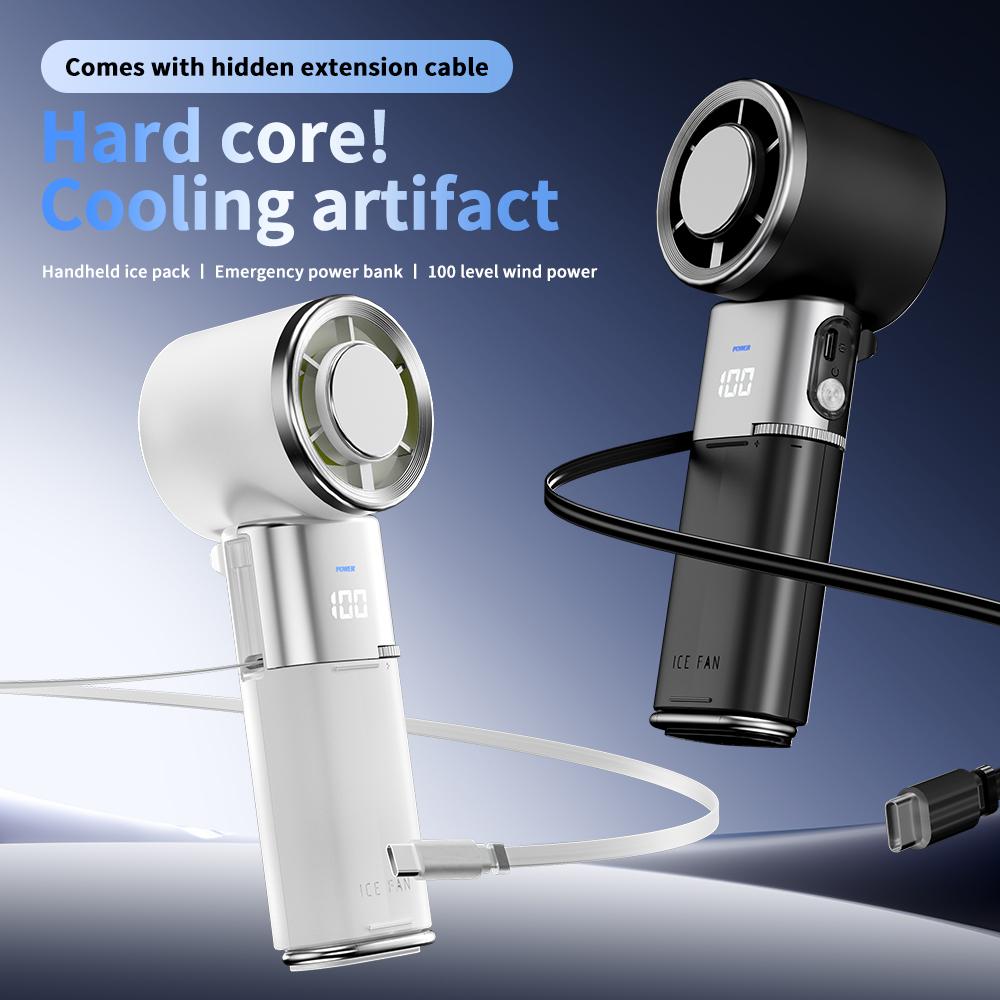 Type C Rechargeable Fan 6000mAh Portable Electric High-speed Fan Cooling Ventilador Fans with Retractable Charge Cable for Phone чорний
Type C Rechargeable Fan 6000mAh Portable Electric High-speed Fan Cooling Ventilador Fans with Retractable Charge Cable for Phone чорний