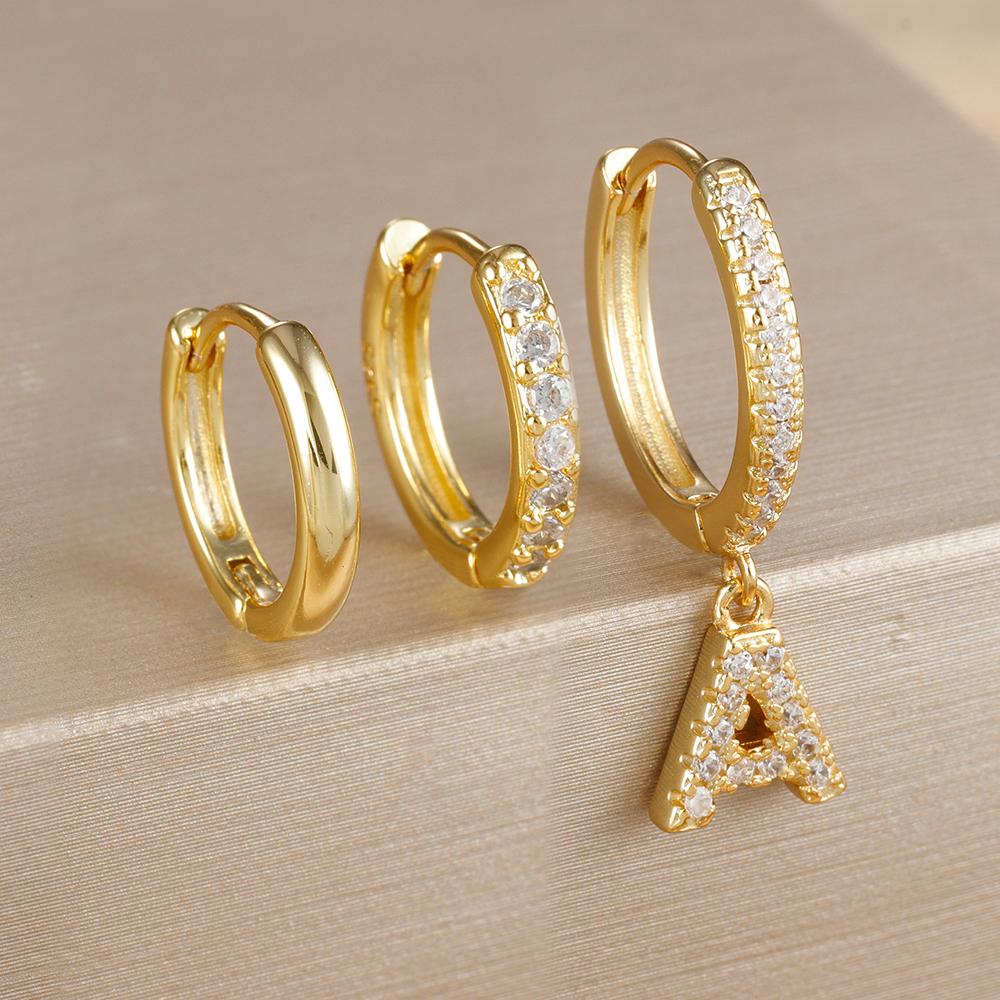 3PCS Stainless Steel Earrings Trend Crystal English 26 Letters A-Z Charm Piercing Earrings Set For Women Wedding Party Jewelry
3PCS Stainless Steel Earrings Trend Crystal English 26 Letters A-Z Charm Piercing Earrings Set For Women Wedding Party Jewelry