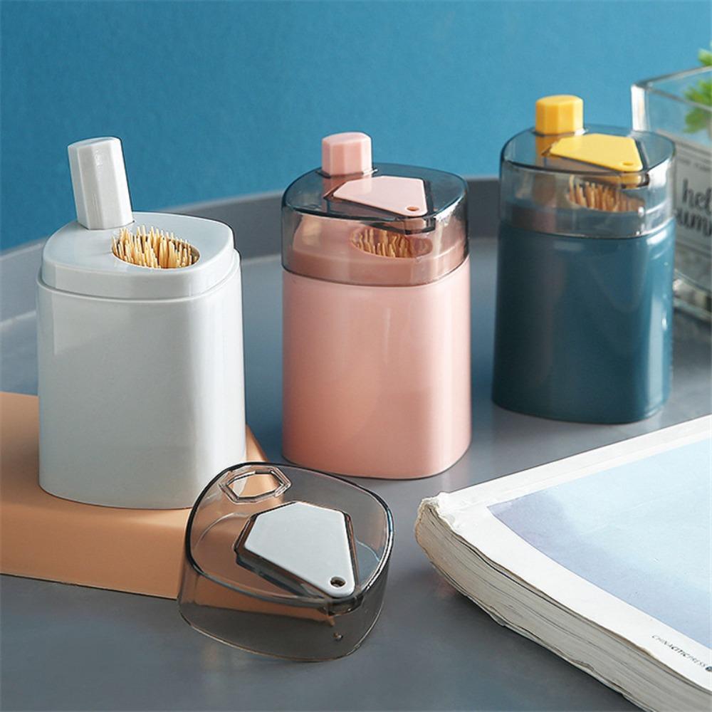 Portable Press Type Toothpick Box Dustproof Toothpick Storage Holder Toothpick Dispenser
Portable Press Type Toothpick Box Dustproof Toothpick Storage Holder Toothpick Dispenser