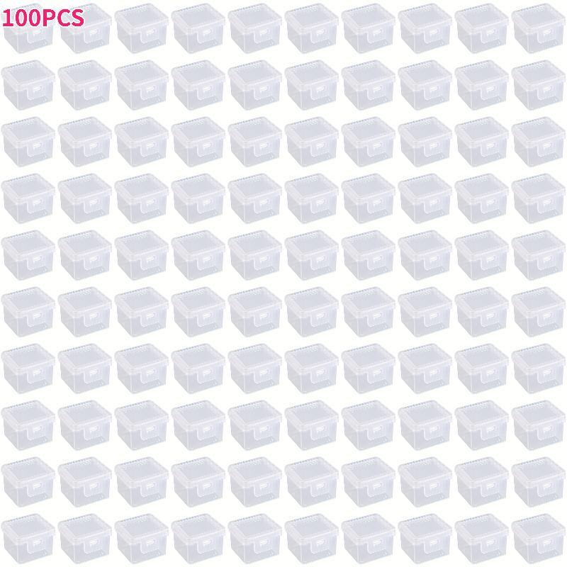 100pcs Transparent Plastic Boxes for Screws Nails & Small Parts Creative Square Mini Storage Containers with Dustproof PP Lids
100pcs Transparent Plastic Boxes for Screws Nails & Small Parts Creative Square Mini Storage Containers with Dustproof PP Lids