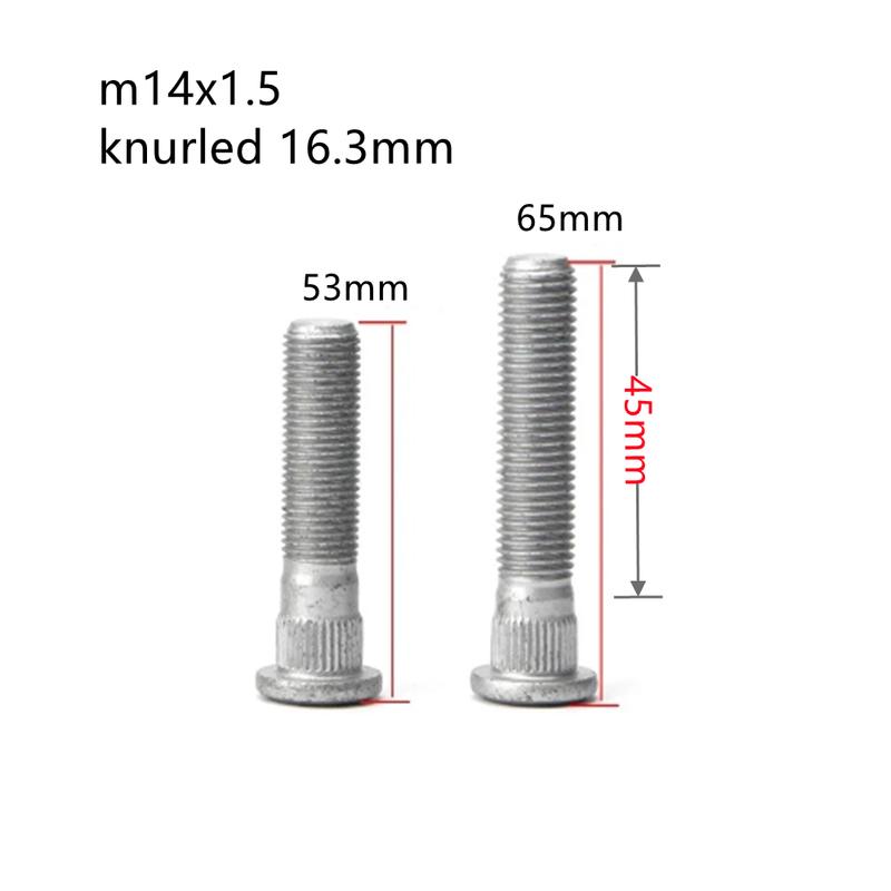 53mm/65mm knurl 16.3mm M14x1.5 Wheel Studs for Lexus LS460 LX470 LX570 Toyota Tundra TOYOTA LAND CRUISER 909483/909477 M14x1.5
53mm/65mm knurl 16.3mm M14x1.5 Wheel Studs for Lexus LS460 LX470 LX570 Toyota Tundra TOYOTA LAND CRUISER 909483/909477 M14x1.5
