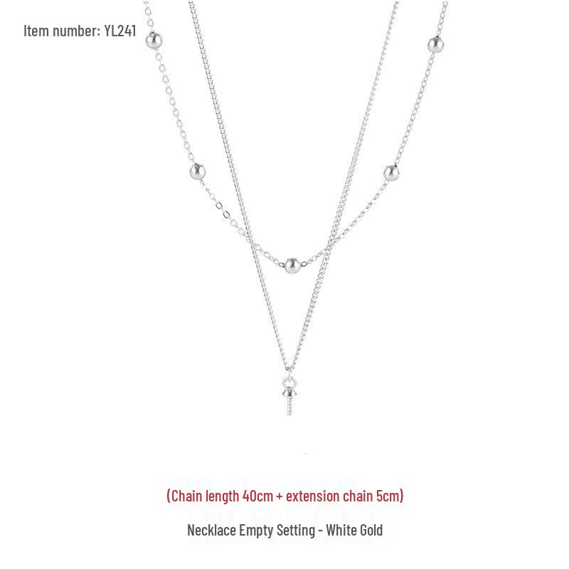 Tide Fashion S925 Sterling Silver Cross Double-Layer Pearl Necklace Setting платиновий
Tide Fashion S925 Sterling Silver Cross Double-Layer Pearl Necklace Setting платиновий