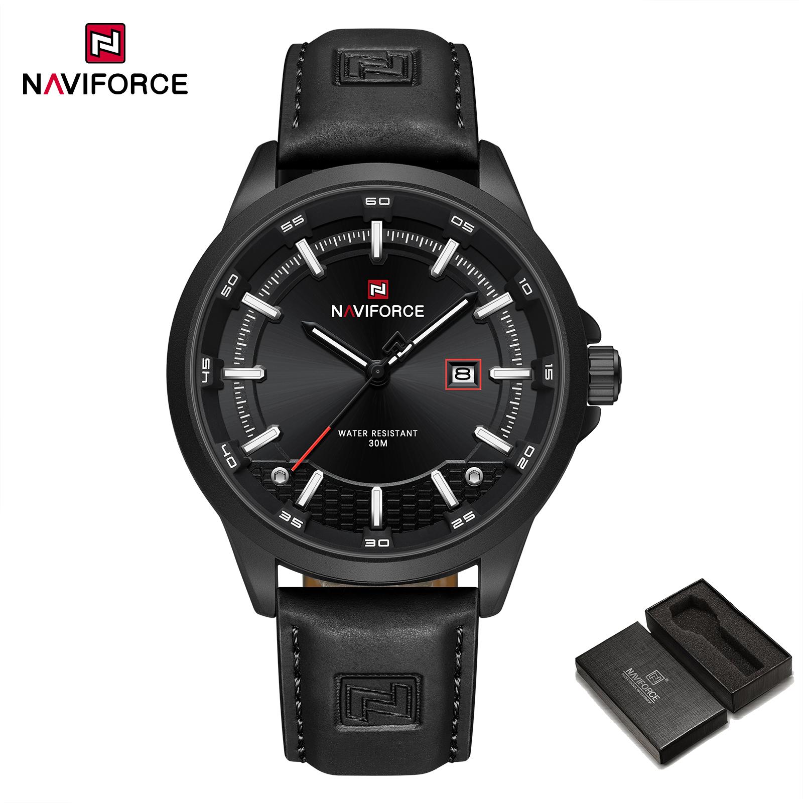 Оригінальний кварцовий годинник NAVIFORCE для чоловіків Шкіряний ремінець Простий круглий циферблат Світловідбиваючі стрілки та мітки Календар 30м Водонепроникний Чоловічий повсякденний годинник NF9248L чорний
Оригінальний кварцовий годинник NAVIFORCE для чоловіків Шкіряний ремінець Простий круглий циферблат Світловідбиваючі стрілки та мітки Календар 30м Водонепроникний Чоловічий повсякденний годинник NF9248L чорний