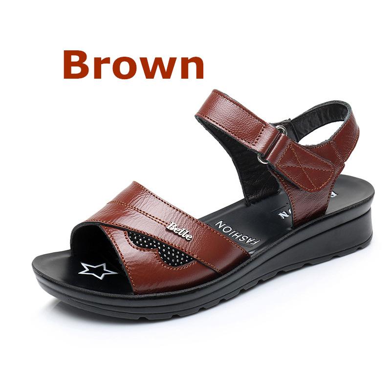 Women Mother Old Female Sandals Shoes Cow Genuine Leather Casual PU Hook Loop Summer Beach Cool Size 35-41 HD-B01 41 коричневий
Women Mother Old Female Sandals Shoes Cow Genuine Leather Casual PU Hook Loop Summer Beach Cool Size 35-41 HD-B01 41 коричневий