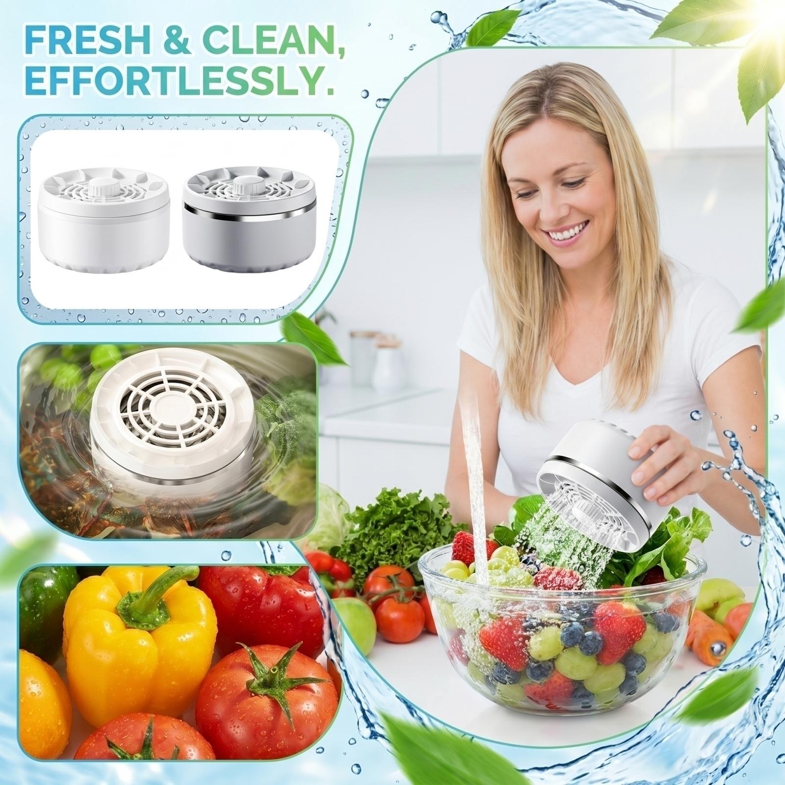 And Vegetable Washer Portable Household Cleaning Wireless Rotating Purifier for Kitchen Use One Size білий
And Vegetable Washer Portable Household Cleaning Wireless Rotating Purifier for Kitchen Use One Size білий