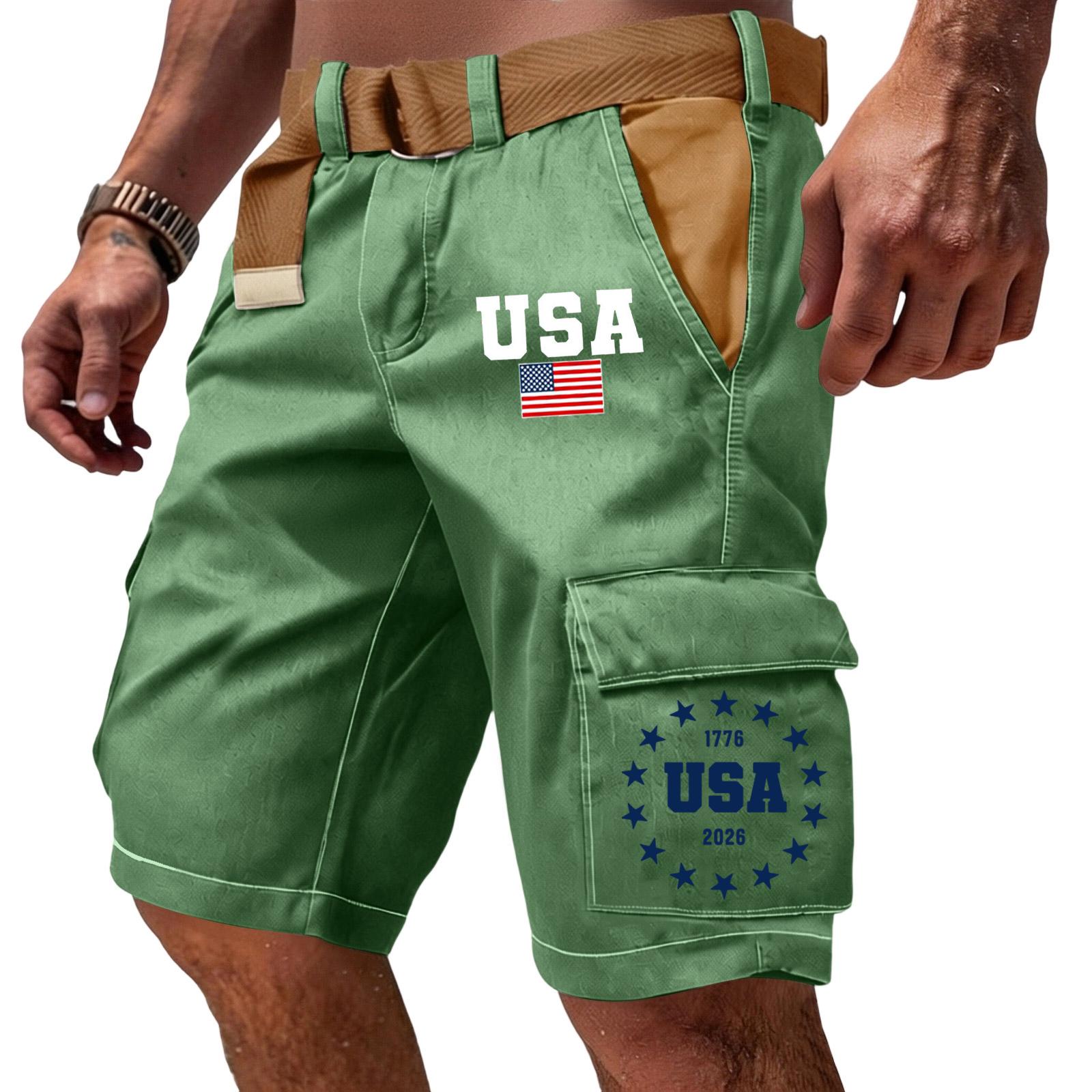 Men s Casual Multi Pocket Cargo Shorts with USA Flag Lettering Print Adjustable Waistband Outdoor Workwear Shorts M
Men s Casual Multi Pocket Cargo Shorts with USA Flag Lettering Print Adjustable Waistband Outdoor Workwear Shorts M