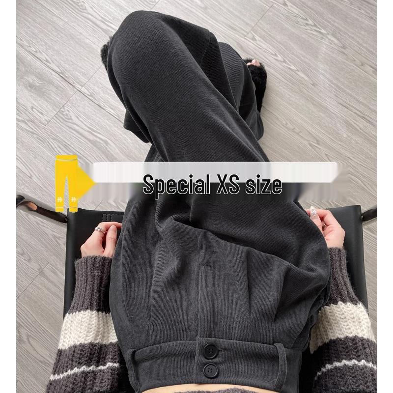 Women s Petite Dark Gray Corduroy Wide-Leg Suit Pants with Fleece Lining for Autumn/Winter L (111-120 lbs)
Women s Petite Dark Gray Corduroy Wide-Leg Suit Pants with Fleece Lining for Autumn/Winter L (111-120 lbs)
