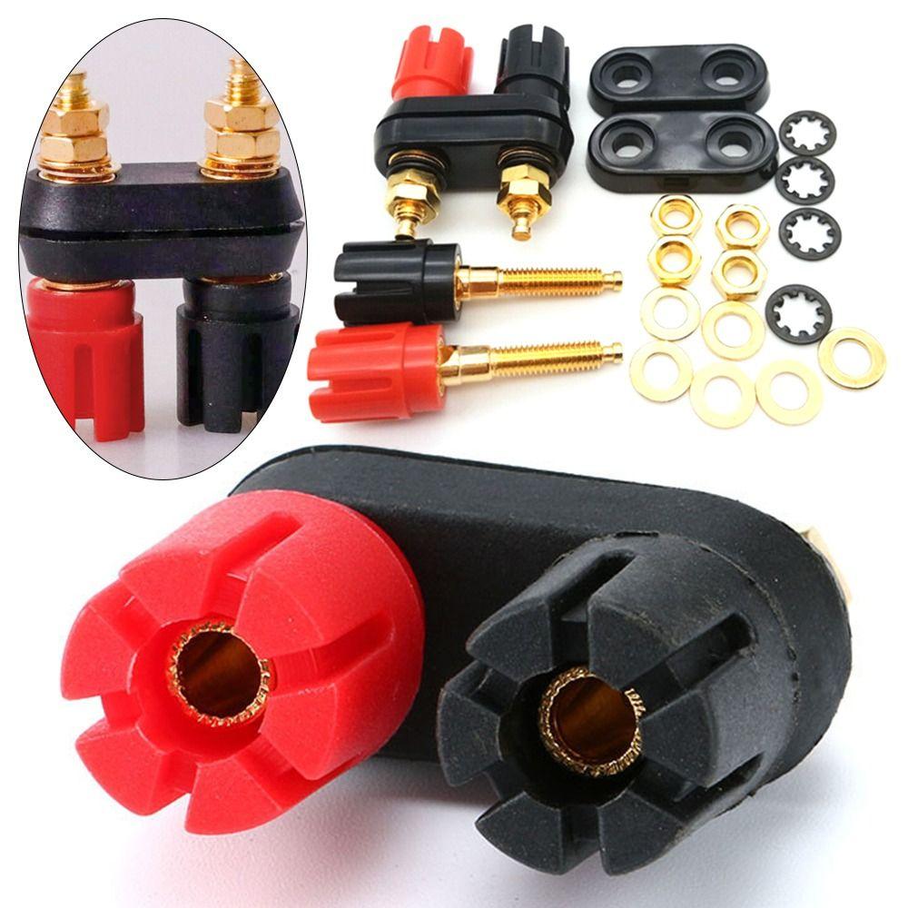 Connected Speaker Plug Jack Connection Terminals Plum Blossom Terminal Double Row Binding Post
Connected Speaker Plug Jack Connection Terminals Plum Blossom Terminal Double Row Binding Post