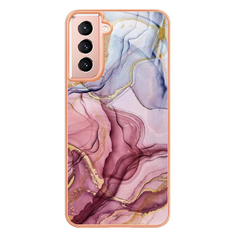 For Samsung Galaxy S21 5G/4G Anti-Fall TPU Back Cover YB IMD Series-16 Style E 2.0mm Marble Pattern IMD Electroplating Protective Phone Case Purple
For Samsung Galaxy S21 5G/4G Anti-Fall TPU Back Cover YB IMD Series-16 Style E 2.0mm Marble Pattern IMD Electroplating Protective Phone Case Purple