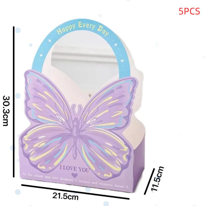 5Pc Butterfly Hand-Held Flower Box Transparent Pvc, Universal Flower Shop Packaging Material For Festivals, Valentine S Day Gift фіолетовий
5Pc Butterfly Hand-Held Flower Box Transparent Pvc, Universal Flower Shop Packaging Material For Festivals, Valentine S Day Gift фіолетовий