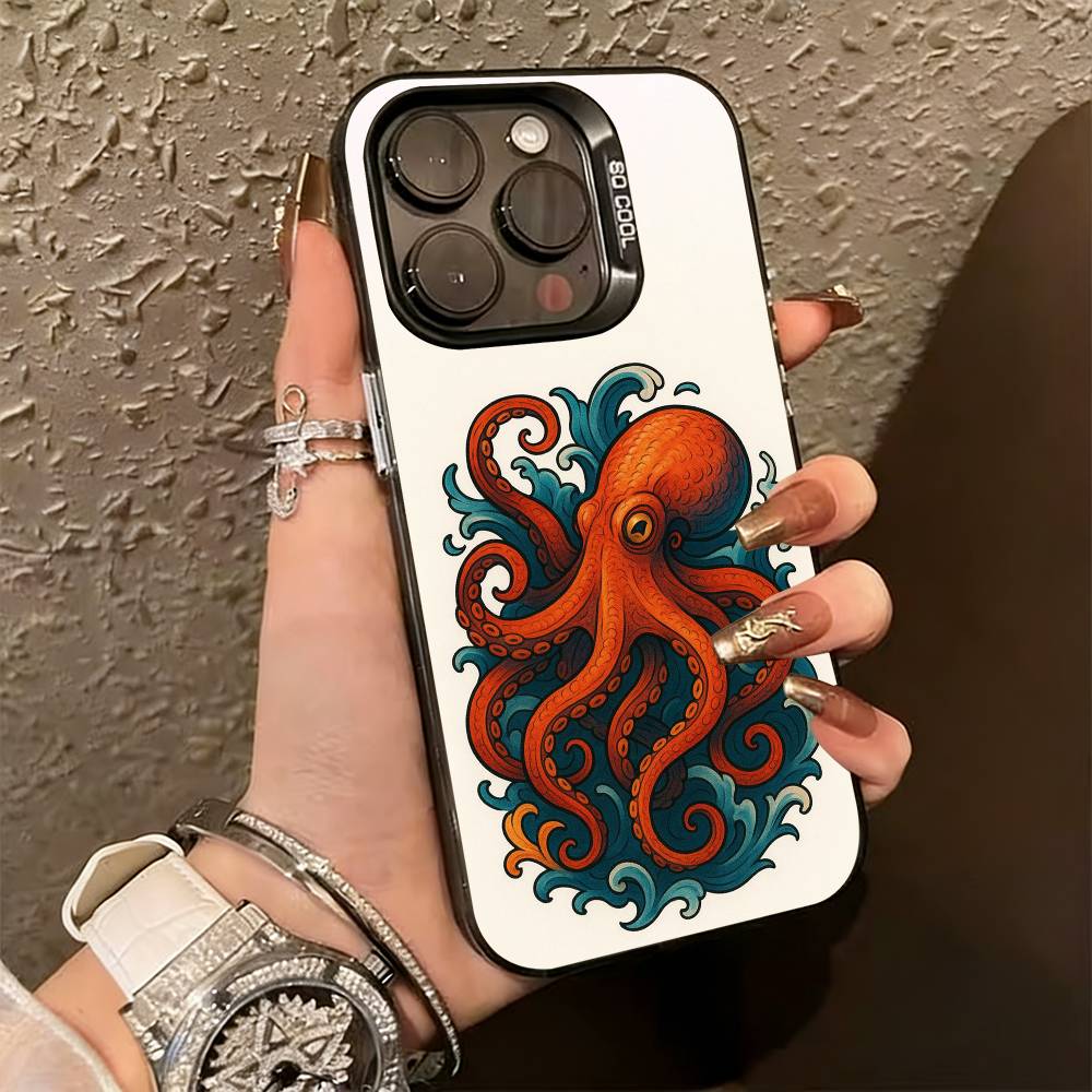 O-Octopus Phone Case For iPhone 17,16,15,14,13,12,11 Plus,Pro Max,XS,Colorful Silver Phone case Funda Cover iPhone13PRO
O-Octopus Phone Case For iPhone 17,16,15,14,13,12,11 Plus,Pro Max,XS,Colorful Silver Phone case Funda Cover iPhone13PRO