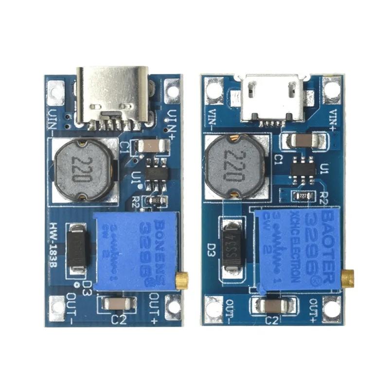 2A Boost Board DC-DC Boost Module MT3608 Step-up Board Type C For Car/Power Bank/High Power Conversion Power Module Output 28V
2A Boost Board DC-DC Boost Module MT3608 Step-up Board Type C For Car/Power Bank/High Power Conversion Power Module Output 28V