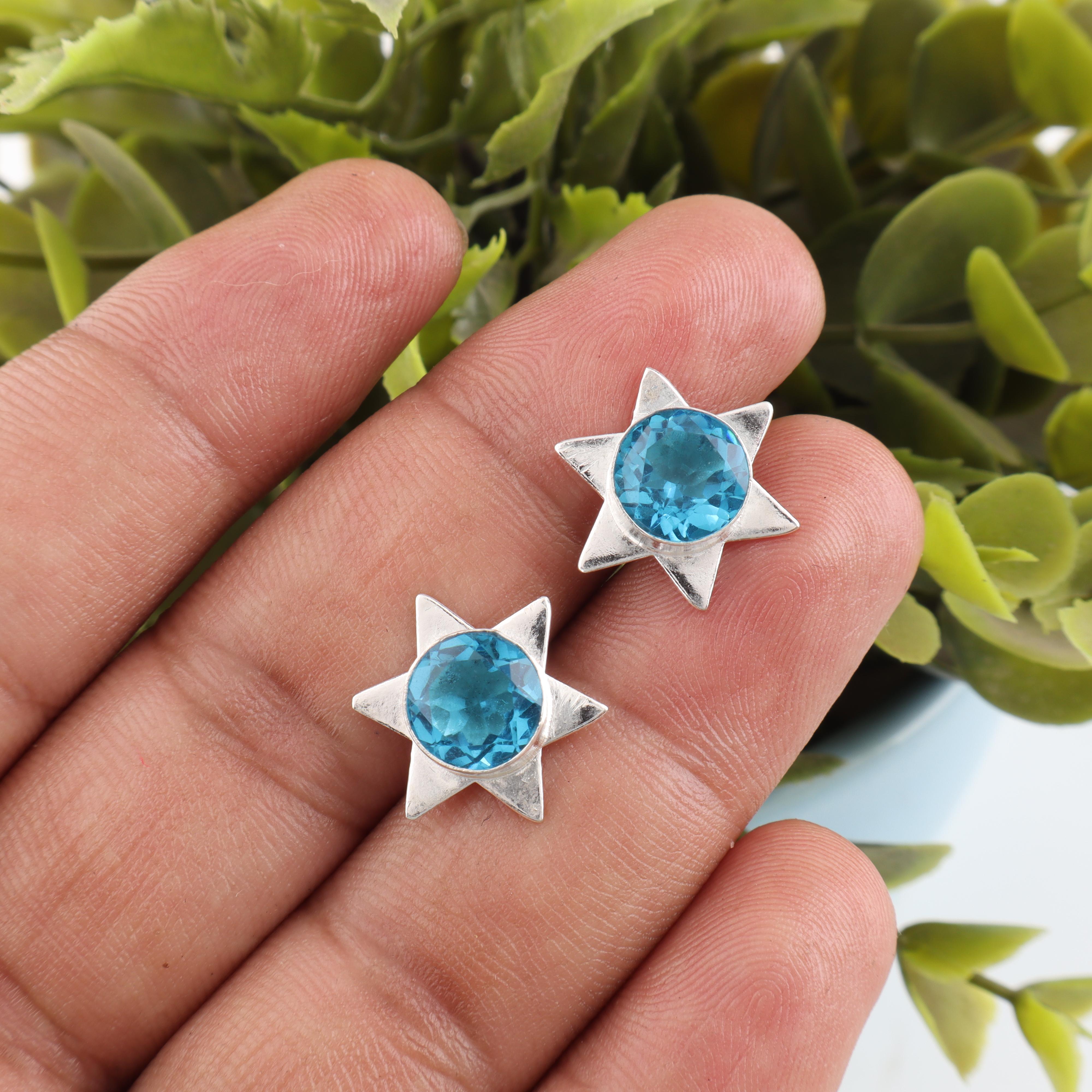 Swiss Blue Topaz Earring Gemstone Earring, 925 Solid Sterling Silver Earrings Jewelry Handmade Earrings, Silver Jewelry For Gift 0.44 Inches синій
Swiss Blue Topaz Earring Gemstone Earring, 925 Solid Sterling Silver Earrings Jewelry Handmade Earrings, Silver Jewelry For Gift 0.44 Inches синій
