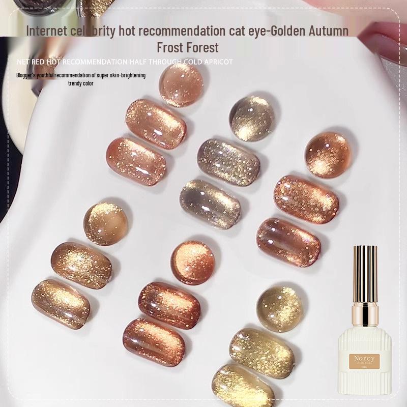 2024 Cat Eye Gel Polish Set: Super Flash Gold & Porcelain White, 6-Color Golden Autumn Collection
2024 Cat Eye Gel Polish Set: Super Flash Gold & Porcelain White, 6-Color Golden Autumn Collection