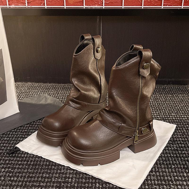 Niche design sense retro British style platform Martin boots women s 2025 autumn new thin trouser boots 40 коричневый
Niche design sense retro British style platform Martin boots women s 2025 autumn new thin trouser boots 40 коричневый