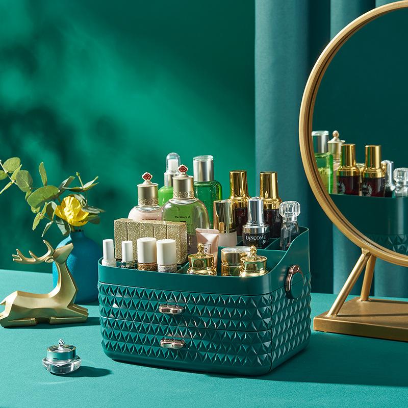 Cosmetics Storage Box Desktop Dresser Organizer Multi-Layer Storage Bin Drawer Type Storage Case Jewelry Sundries Sorting Box зелений
Cosmetics Storage Box Desktop Dresser Organizer Multi-Layer Storage Bin Drawer Type Storage Case Jewelry Sundries Sorting Box зелений