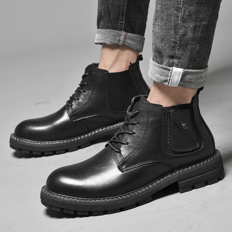 High-top leather shoes men s business first-layer cowhide leather boots medium-top casual cotton shoes dress short boots 38 чёрный
High-top leather shoes men s business first-layer cowhide leather boots medium-top casual cotton shoes dress short boots 38 чёрный