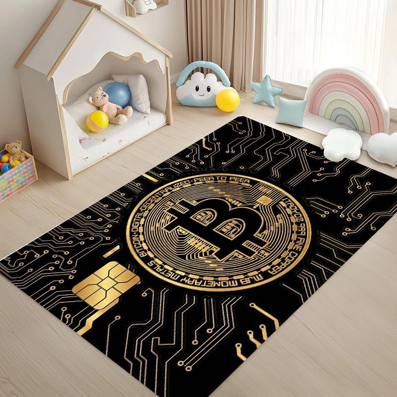 3D Virtual Currency Area Rug Light Luxury Non-slip Floor Mat Carpet for Living Room Bedroom Playroom Doormat Decor Black & Gold 40x60CM
3D Virtual Currency Area Rug Light Luxury Non-slip Floor Mat Carpet for Living Room Bedroom Playroom Doormat Decor Black & Gold 40x60CM
