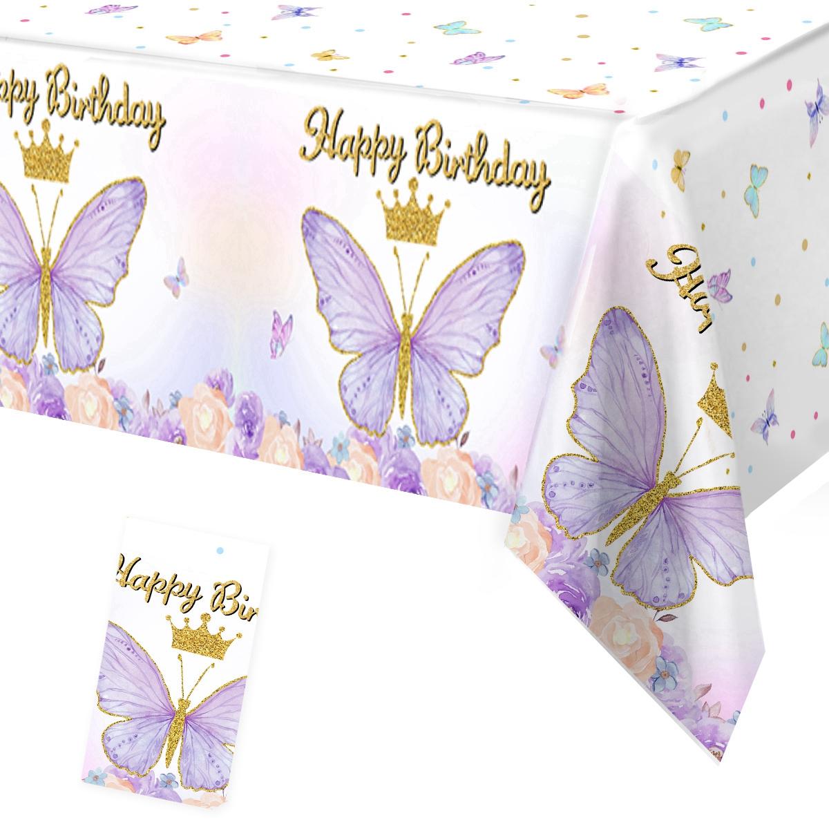 Purple Butterfly Birthday Tablecloth Happy 1st First Birthday Party Decorations Kids Girl Butterfly Decoration Baby Shower
Purple Butterfly Birthday Tablecloth Happy 1st First Birthday Party Decorations Kids Girl Butterfly Decoration Baby Shower