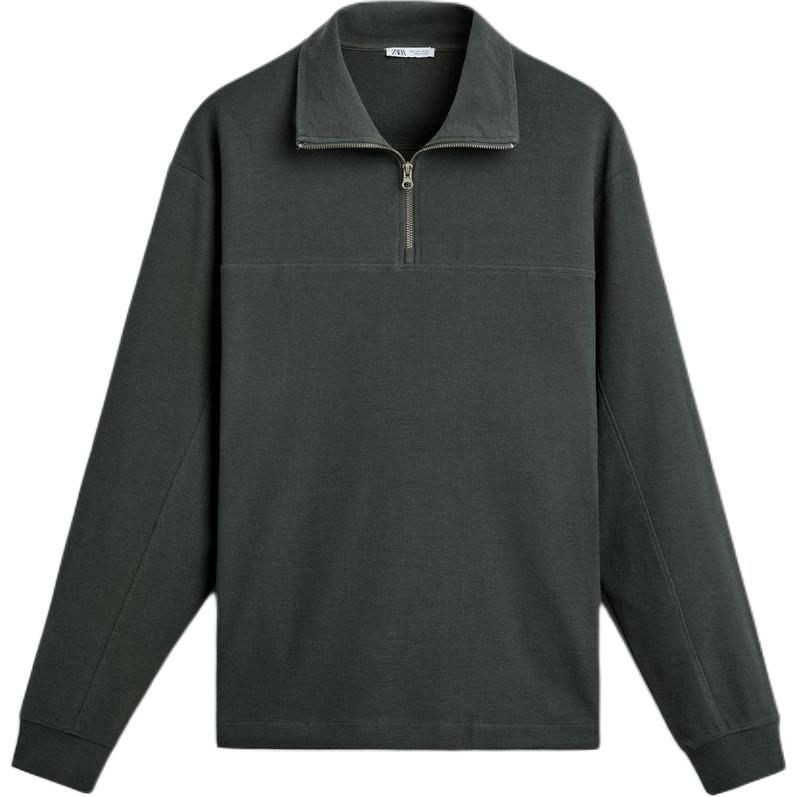 ZARA American Style Solid Color Cotton Half-Zip Stand Collar Long Sleeve Sweatshirt Men sweatshirt Coal-Gray 04087337-35 M
ZARA American Style Solid Color Cotton Half-Zip Stand Collar Long Sleeve Sweatshirt Men sweatshirt Coal-Gray 04087337-35 M