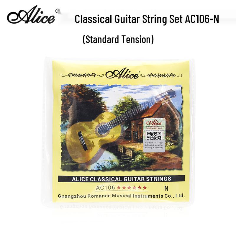 Alice High Tension Classical Guitar Nylon Strings, Anti-Rust Coated, Full 6-Piece Set.
Alice High Tension Classical Guitar Nylon Strings, Anti-Rust Coated, Full 6-Piece Set.