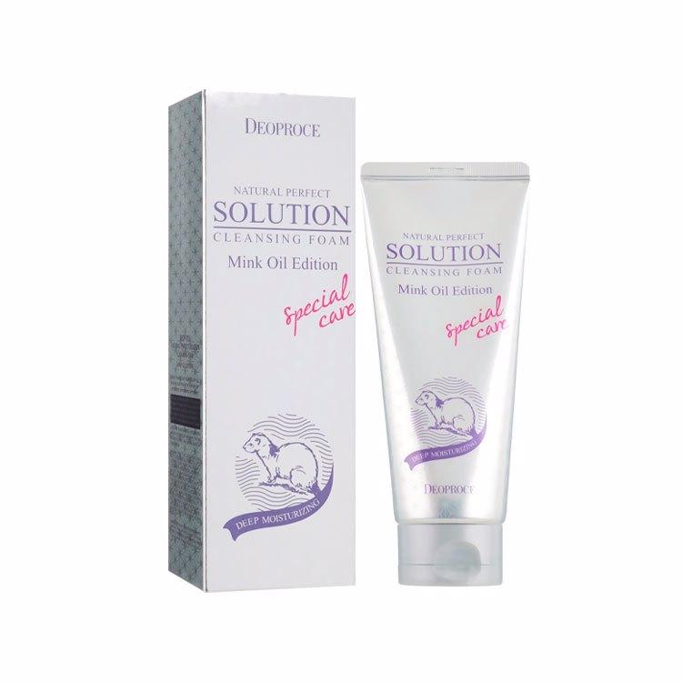 Увлажняющая пенка для умывания с жиром норки DEOPROCE NATURAL PERPECT SOLUTION CLEANSING FOAM MINK OIL EDITION 170г
Увлажняющая пенка для умывания с жиром норки DEOPROCE NATURAL PERPECT SOLUTION CLEANSING FOAM MINK OIL EDITION 170г