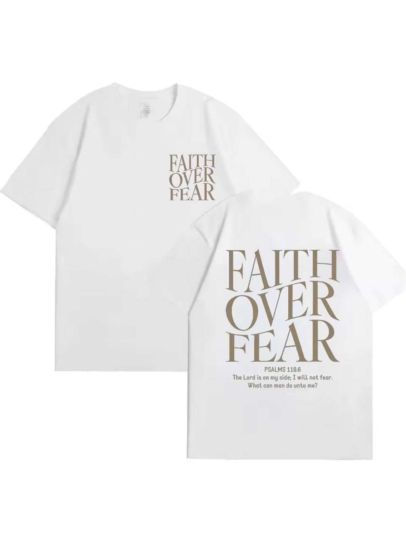 Faith Over Fear Christian WOMEN T-shirts Christian Clothes Jesus Fashion Trendy T-shirts Bible Verse Sportwear Aesthetic Clothes S
Faith Over Fear Christian WOMEN T-shirts Christian Clothes Jesus Fashion Trendy T-shirts Bible Verse Sportwear Aesthetic Clothes S