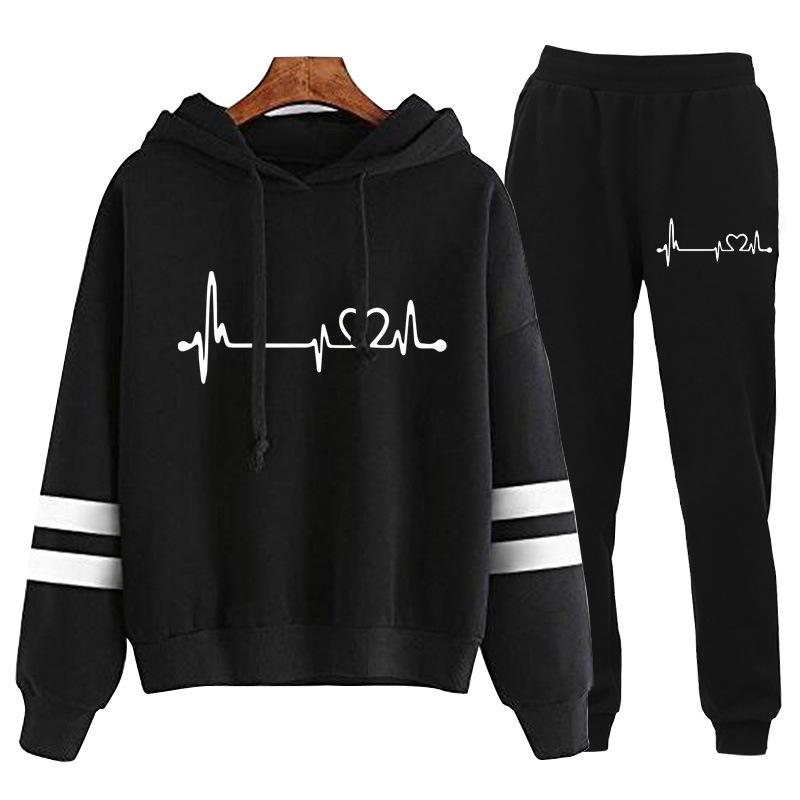 Women s Tracksuit Casual Stripe Versatile Sweatshirt Black Sweatpants Loose Print Outfits Single Piece Hoodies Pants XXXL чорний
Women s Tracksuit Casual Stripe Versatile Sweatshirt Black Sweatpants Loose Print Outfits Single Piece Hoodies Pants XXXL чорний