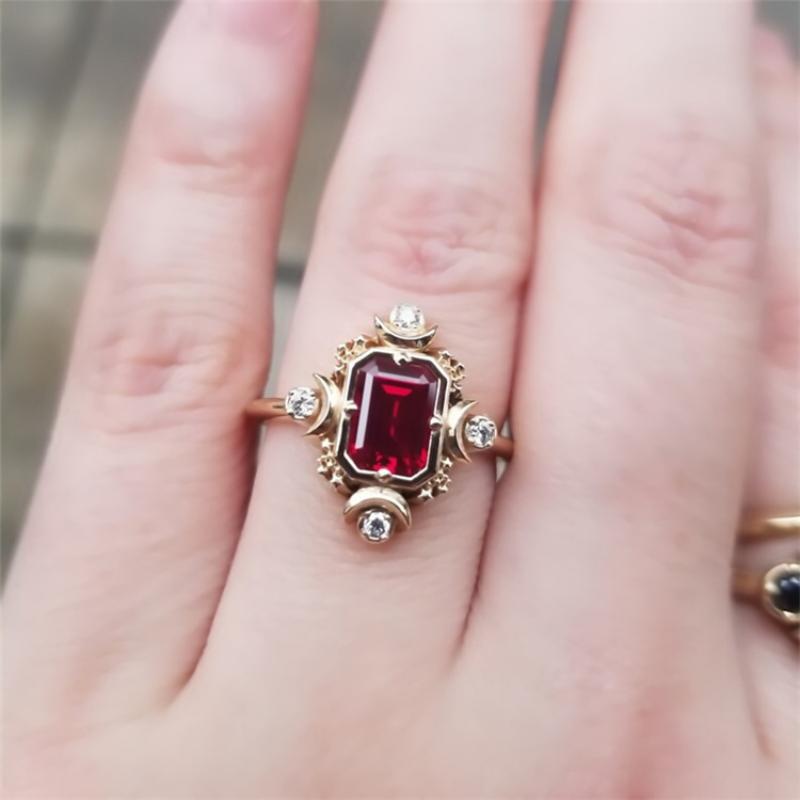 Vintage Geometric Square Red Crystal Rings for Women Fashion Gold Plated Star Moon Engagement Wedding Gift Zircon Accessories 10
Vintage Geometric Square Red Crystal Rings for Women Fashion Gold Plated Star Moon Engagement Wedding Gift Zircon Accessories 10