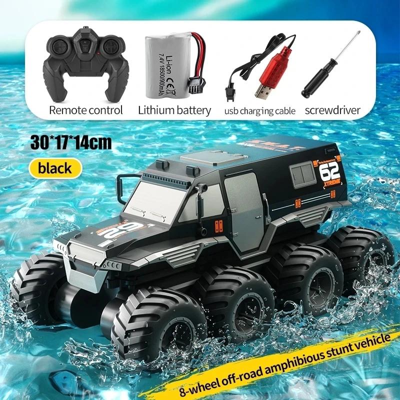 Q137 RC Car Off-oad Amphibious Stunt Vehicle 8-wheel Speed Racing Truck Waterproof Crawler 2.4G Remote Control Cars Children Toy
Q137 RC Car Off-oad Amphibious Stunt Vehicle 8-wheel Speed Racing Truck Waterproof Crawler 2.4G Remote Control Cars Children Toy