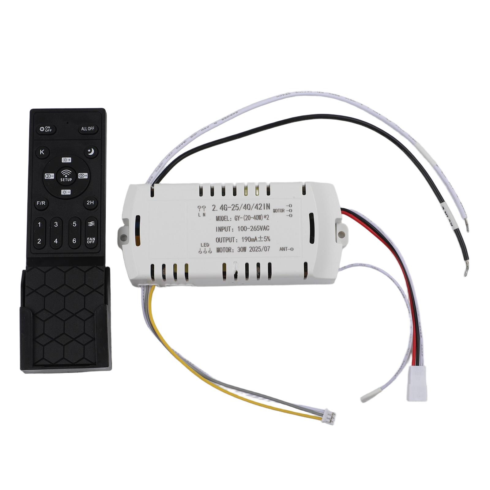 Ceiling Fan Light Remote Control with DC Inverter Stepless Dimming 6 Fan Speed Settings and Programmable Sleep Timer Function
Ceiling Fan Light Remote Control with DC Inverter Stepless Dimming 6 Fan Speed Settings and Programmable Sleep Timer Function