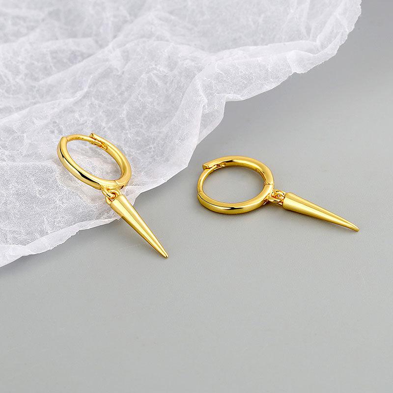 S925 Silver Conical Stud Earrings With Rivet Design Versatile Fashion Hoops For Daily Wear Elegant Jewelry Gift золотой
S925 Silver Conical Stud Earrings With Rivet Design Versatile Fashion Hoops For Daily Wear Elegant Jewelry Gift золотой