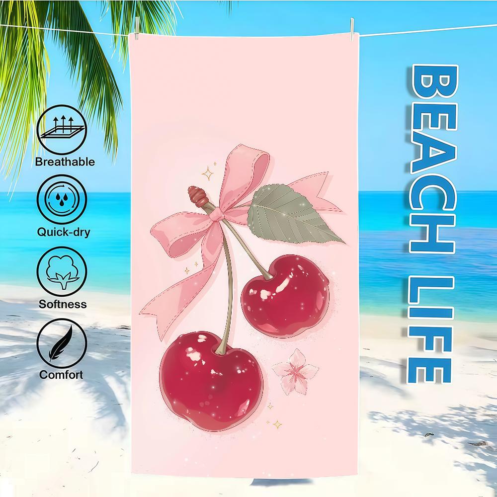 CHERRY cartoon Towel Textile Bathrobe Beach Quick-Drying Lightweight Portable Camping Swim Pool Travel W40*H60(CM)
CHERRY cartoon Towel Textile Bathrobe Beach Quick-Drying Lightweight Portable Camping Swim Pool Travel W40*H60(CM)