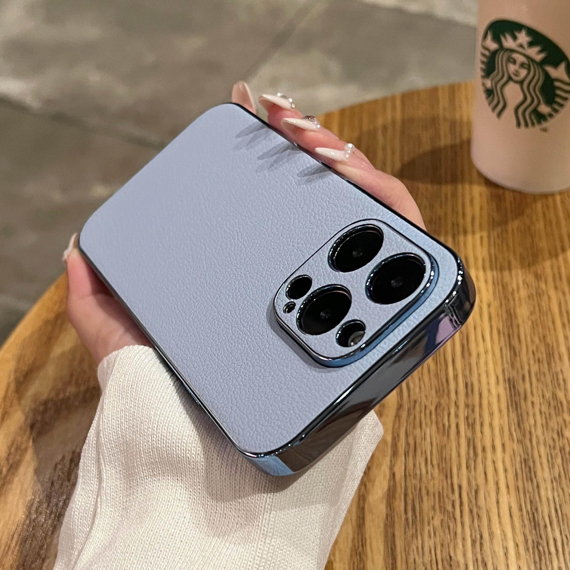 Electroplated Plain Leather Is Suitable for Apple 14promax Phone Cases, Iphone13 Anti-drop 12 Full Cover 14plus Protective Cases iPhone 11 6.1 inch
Electroplated Plain Leather Is Suitable for Apple 14promax Phone Cases, Iphone13 Anti-drop 12 Full Cover 14plus Protective Cases iPhone 11 6.1 inch