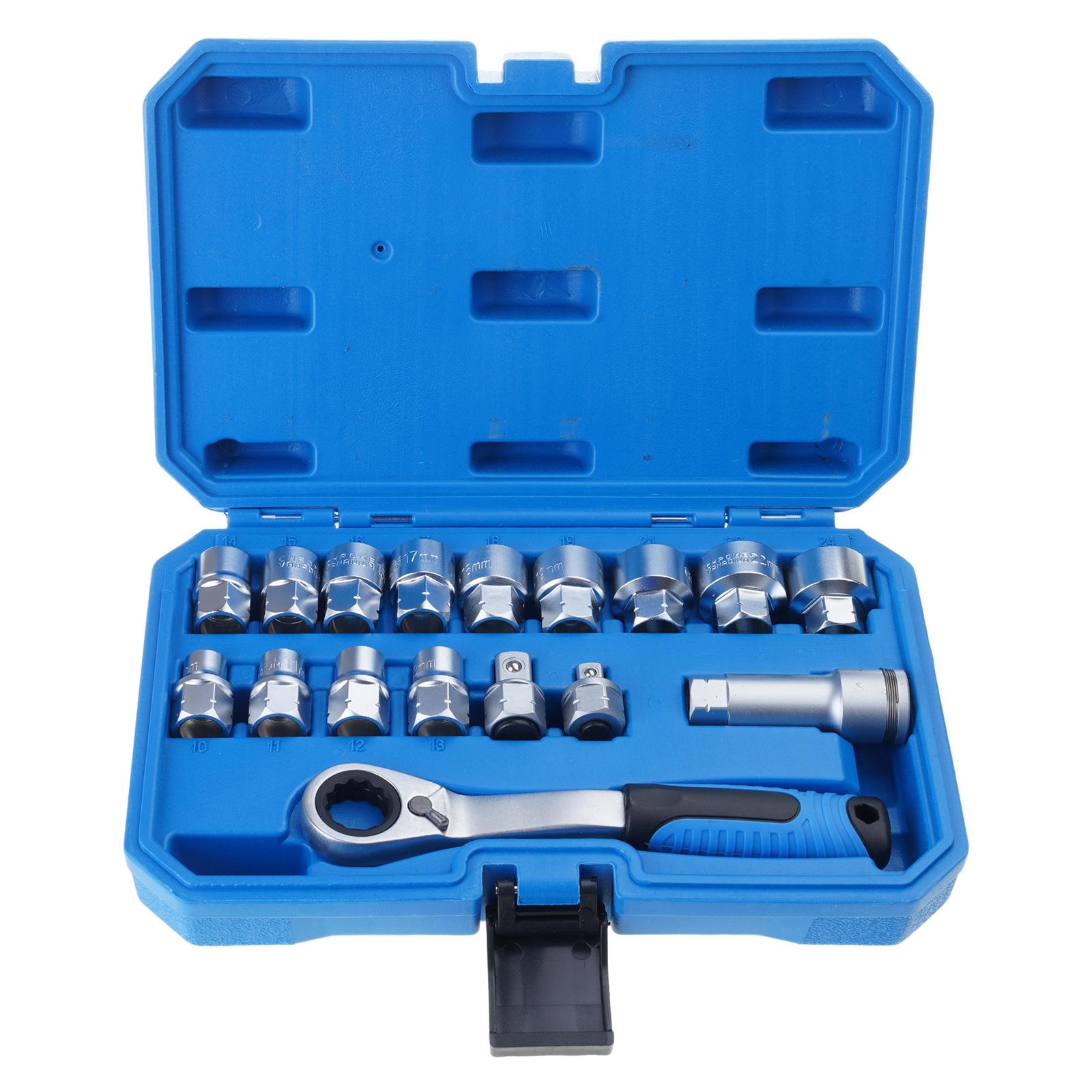 Ratcheting Pass Through Socket Set 1/2inch 3/8inch Drive for Professional Repair with 12Tooth Ratchet and Storage Box 1
Ratcheting Pass Through Socket Set 1/2inch 3/8inch Drive for Professional Repair with 12Tooth Ratchet and Storage Box 1