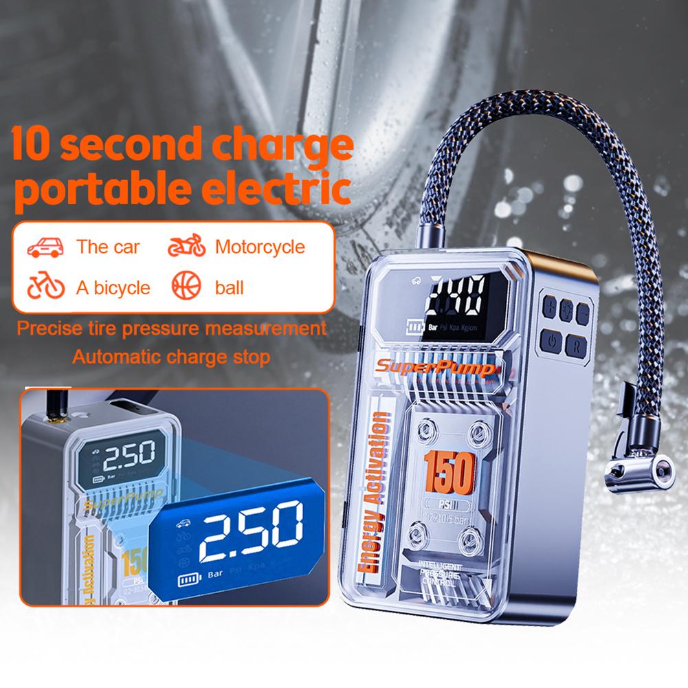 ST-9619C High Power Electric Air Pump Digital Display Wireless Car Motorcycle Tire Inflator Type A
ST-9619C High Power Electric Air Pump Digital Display Wireless Car Motorcycle Tire Inflator Type A