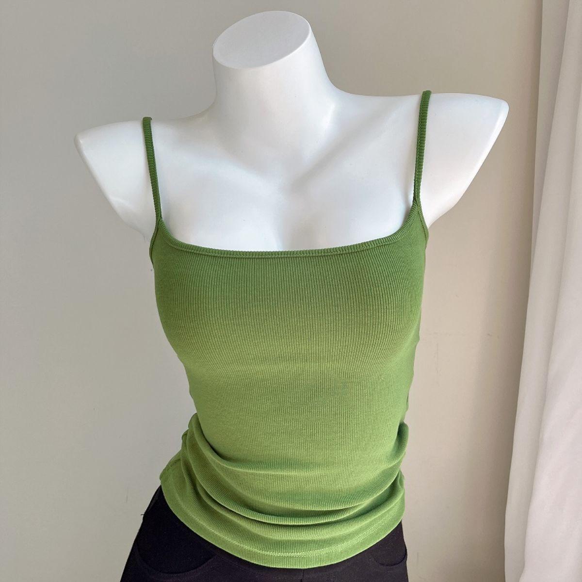 9-Color Ribbed Spaghetti Strap Top: Reversible French Square Neck, Conceals Underarm Areas L 106-120 lbs
9-Color Ribbed Spaghetti Strap Top: Reversible French Square Neck, Conceals Underarm Areas L 106-120 lbs